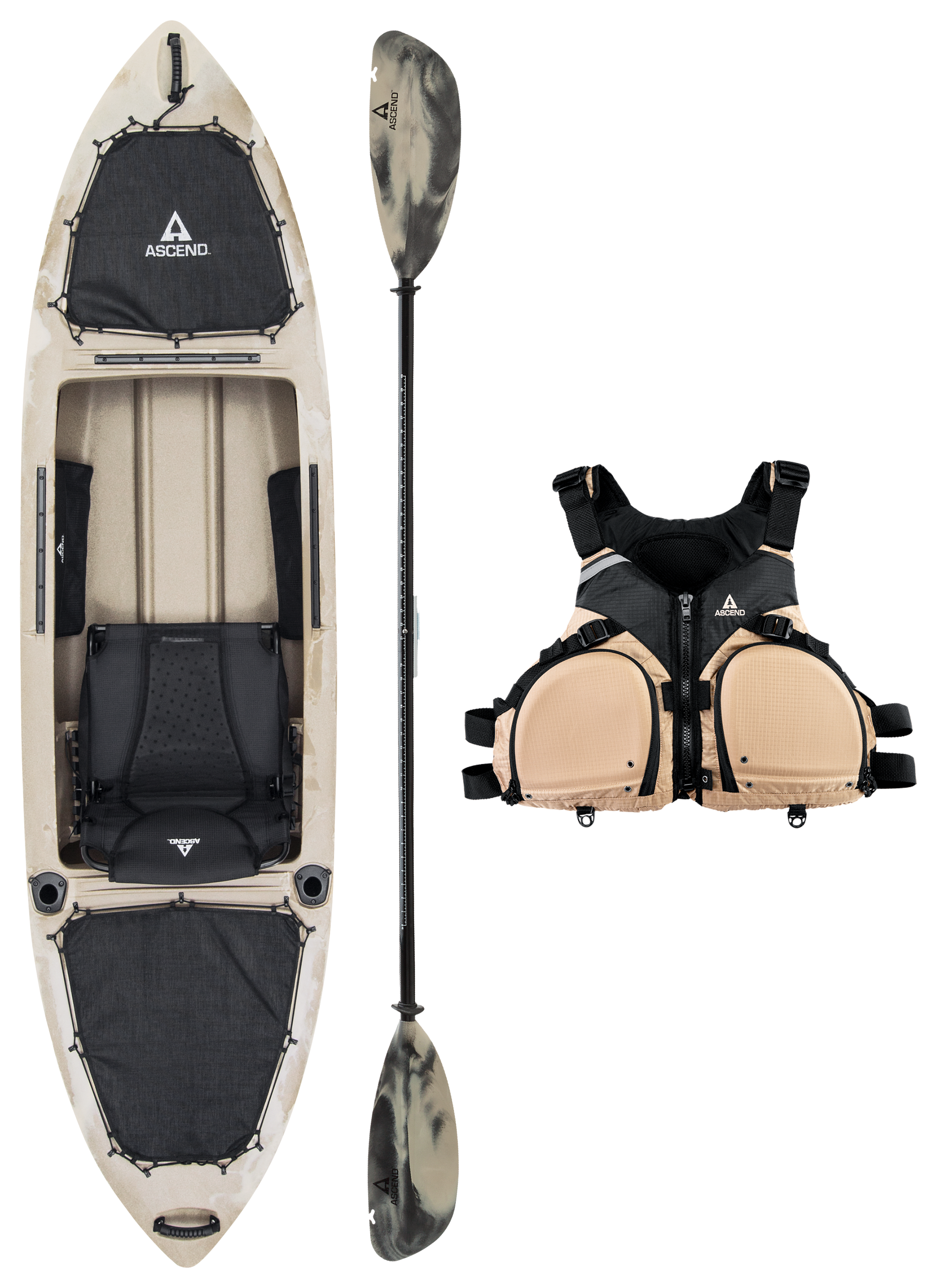 Ascend H10 Desert Storm SitIn Hybrid Kayak Fishing Package Cabela's